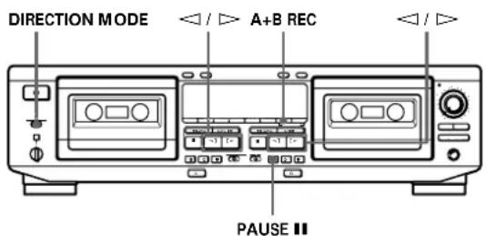 SONY TCWE625 - Enregistrement de la même source sur les deux platines (Enregistrement simultané) - 1