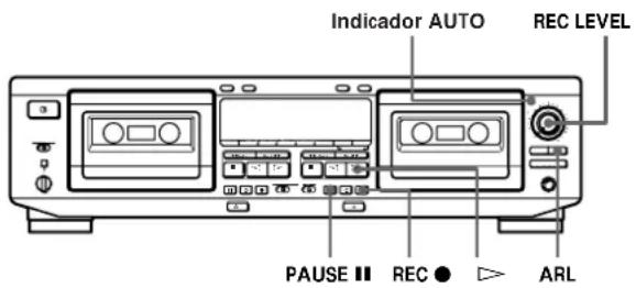 SONY TCWE625 - Ajustamento automático do nível de gravação (Nível de gravação automático) - 1