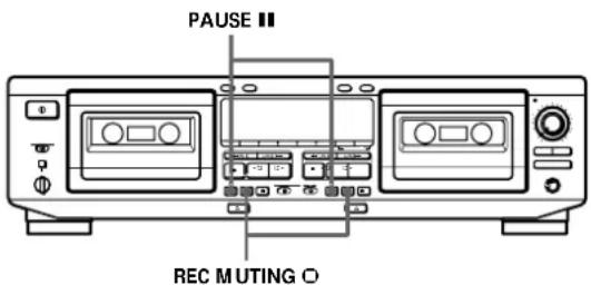 SONY TCWE625 - Insertion d'un espace vierge pendant l'enregistrement (Silencieux d'enregistrement) - 1
