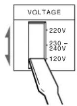SONY TCWE625 - Ajuste del selector de tensión (modelos suministrados con selector de tensión solamente) - 1