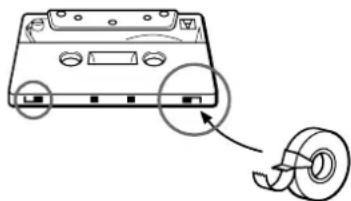 SONY TCWE625 - Para grabar un casete carente de lengüetas de protección contra el borrado - 1