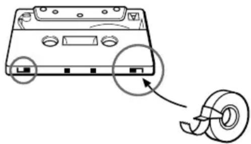 SONY TCWE475 - Pour enregistrer sur une cassette sans languette de protection - 1