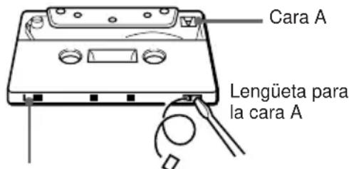 SONY TCWE475 - Para proteger la grabación de la cara A o de la B - 1