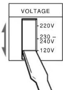 SONY TCWE475 - Ajuste del selector de tensión (modelos suministrados con selector de tensión solamente) - 1