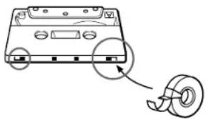 SONY TCKE300 - Para grabar un casete carente de lengüetas de protección contra el borrado - 1