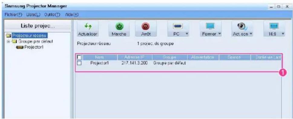 SAMSUNG SPM205W - Utilisation de Samsung Projector Manager - 3