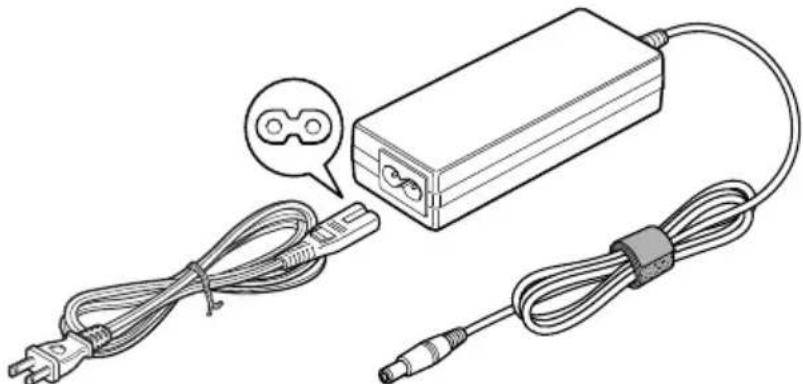 TOSHIBA Folio 100 - Connexion de l'adaptateur secteur - 1