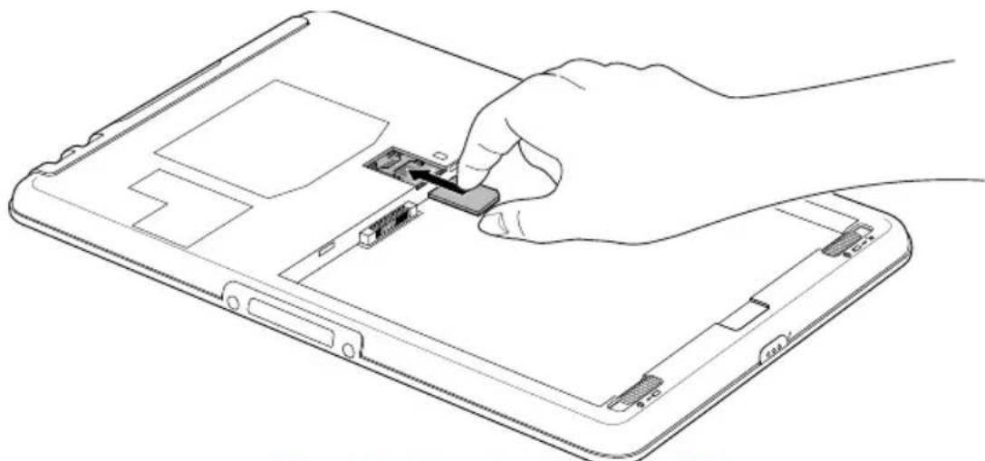 TOSHIBA Folio 100 - Insertion d'une carte SIM - 1