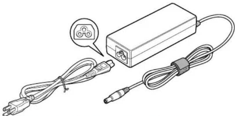 TOSHIBA Folio 100 - Connexion de l'adaptateur secteur - 2