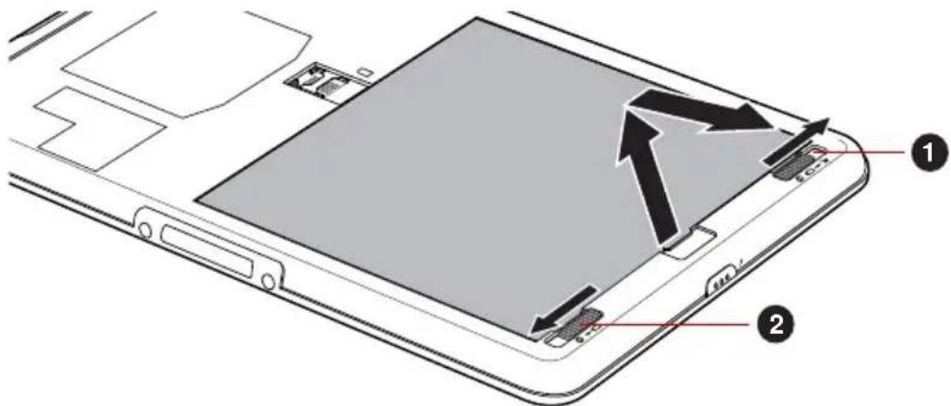 TOSHIBA Folio 100 - Retrait de la batterie - 3