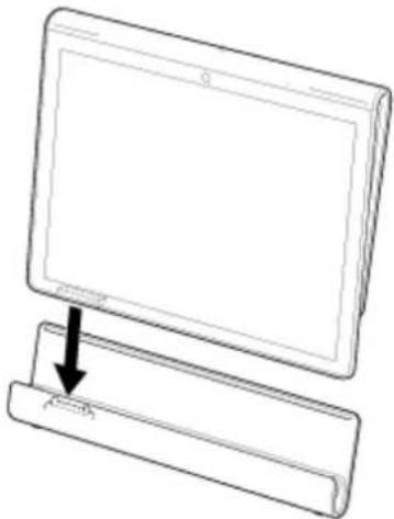 SONY SGPT112 - Placement de la tablette dans une station d'accueil - 3