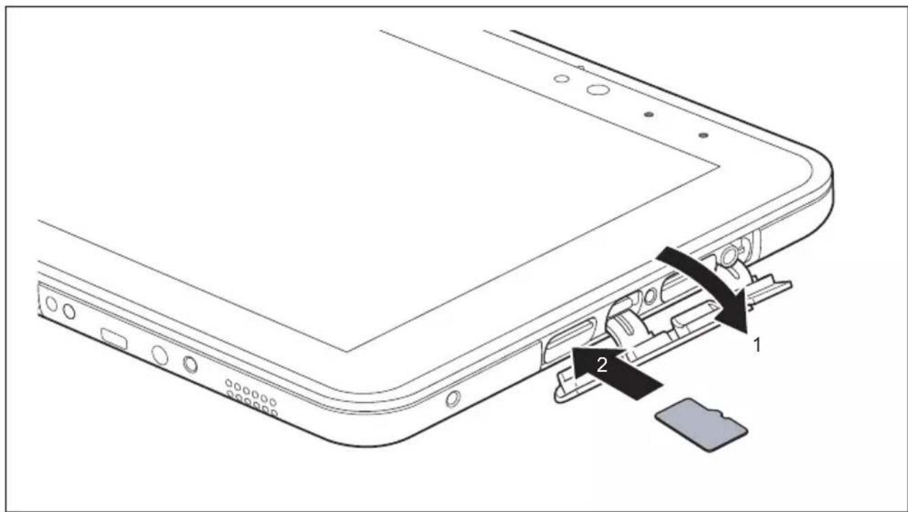 FUJITSU Stylistic V535 - Insérerunecartemémoire - 1