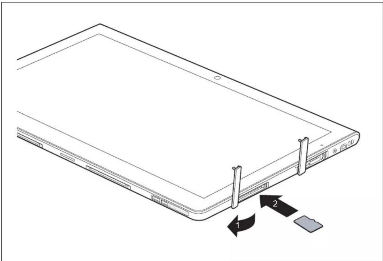 FUJITSU Stylistic Q704 - Insérerunecartemémoire - 1