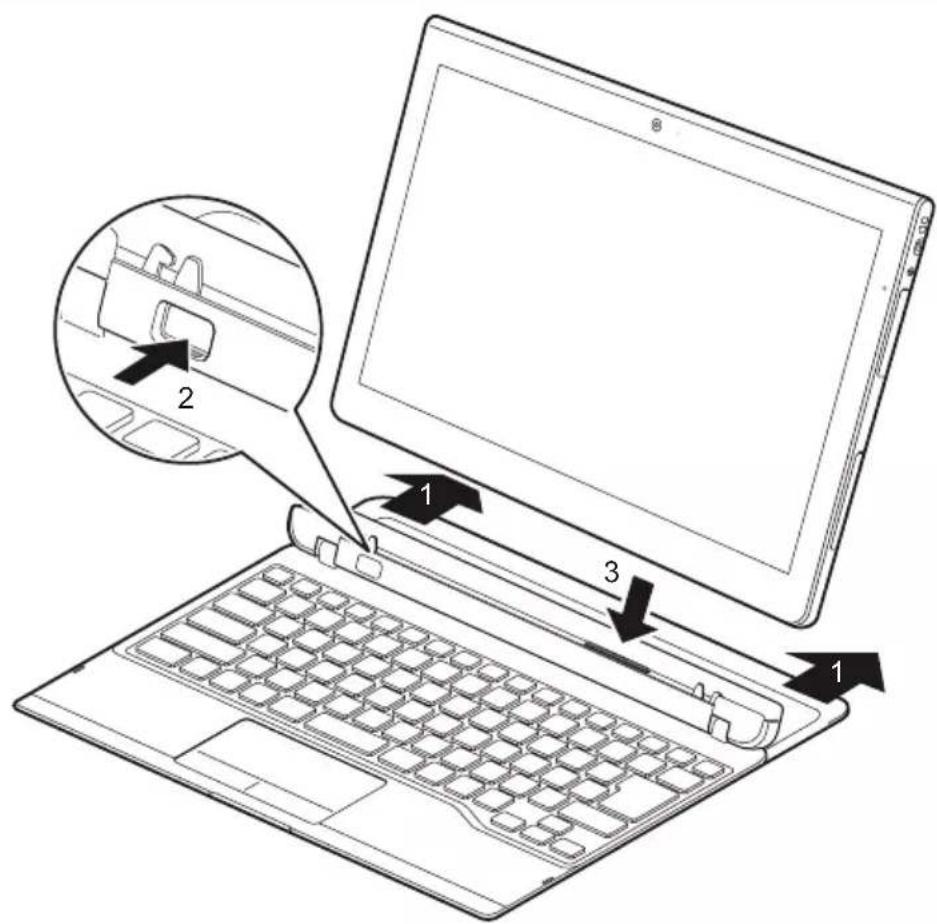 FUJITSU Stylistic Q704 - RaccordementduTabletPCauSliceKeyboard - 1