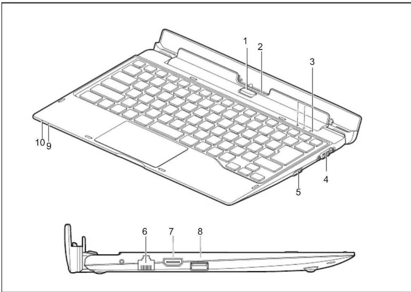 FUJITSU Stylistic Q704 - Portssurlastationd'accu eilpourclavier - 1