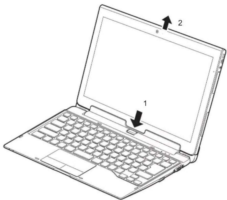 FUJITSU Stylistic Q704 - Séparationdu TabletPCdelastationd'accueilpourclavier - 1