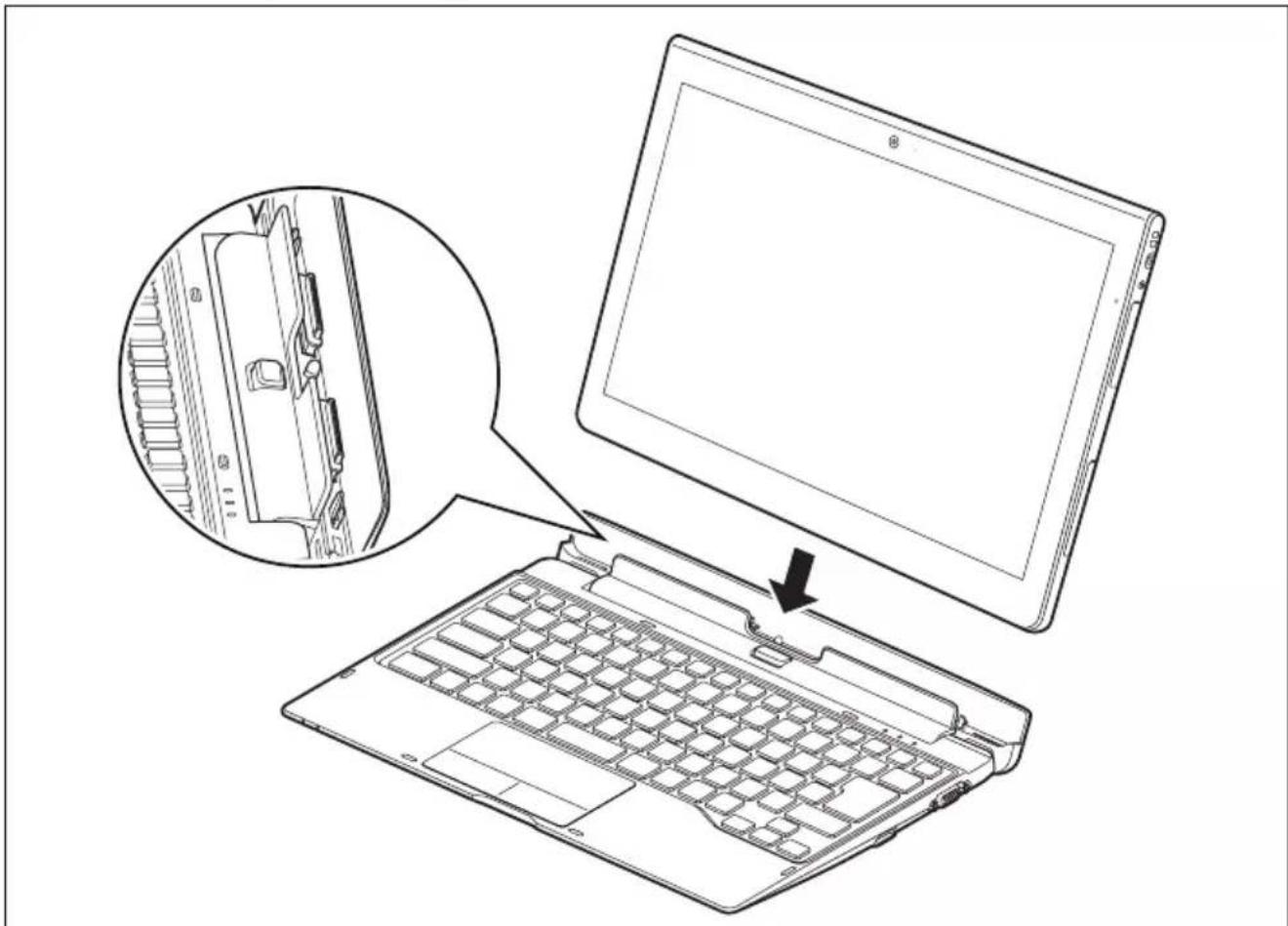 FUJITSU Stylistic Q704 - RaccordementduTabletPCauKeyboardDocking - 1
