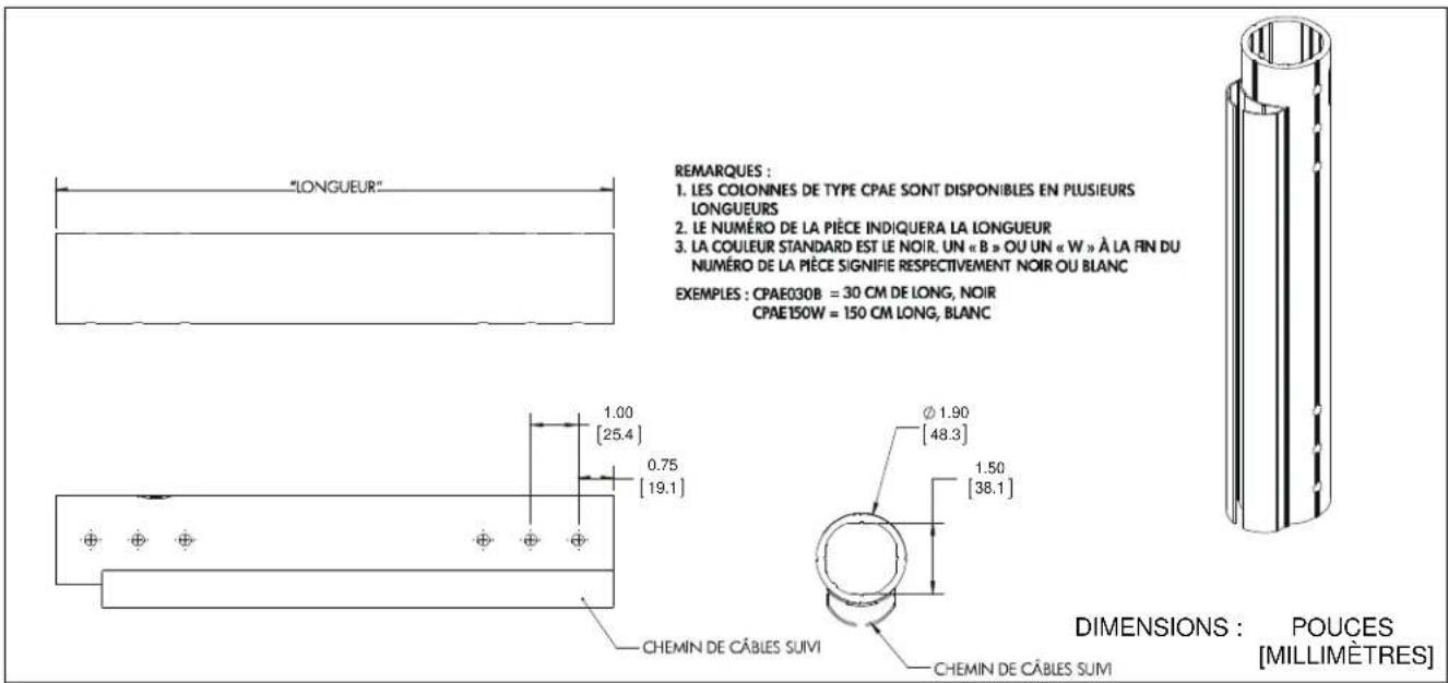 Chief CPAE030S - DIMENSIONS - 1