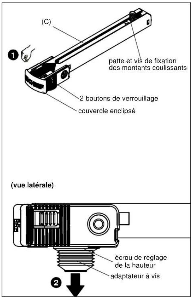 Chief SSMUS - Retrait des adaptateurs à vis des pieds SSBU/SSMU - 1