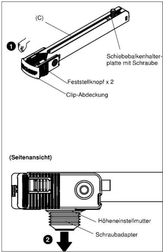 Chief SSMUW - Entfernen der Schraubadapter von den SSBU/SSMU-Beinen - 1