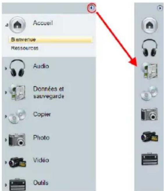 Roxio Easy CD and DVD Burning - Réglage de la taille de la fenêtre de projet - 1