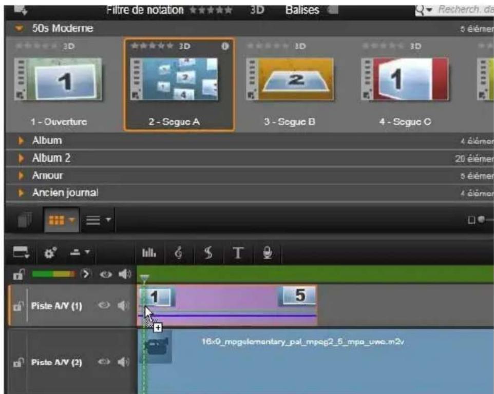 PINNACLE Studio 17 Ultimate - UTILISATION DES MODELES DE MONTAGE - 1