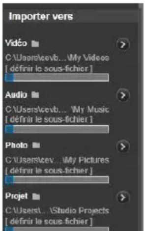 PINNACLE Studio 17 Ultimate - Utiliser des dossiers d'importation - 1