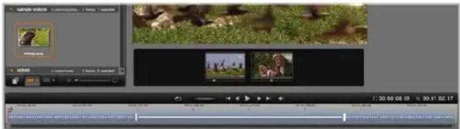 PINNACLE Studio 17 Ultimate - Découpage interieur des clips de montage - 1