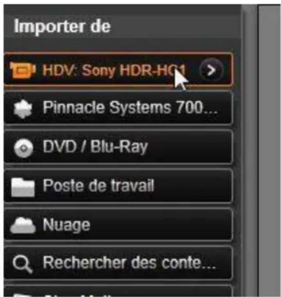 PINNACLE Studio 17 Ultimate - Importer à partir d'une caméra DV ou HDV - 1