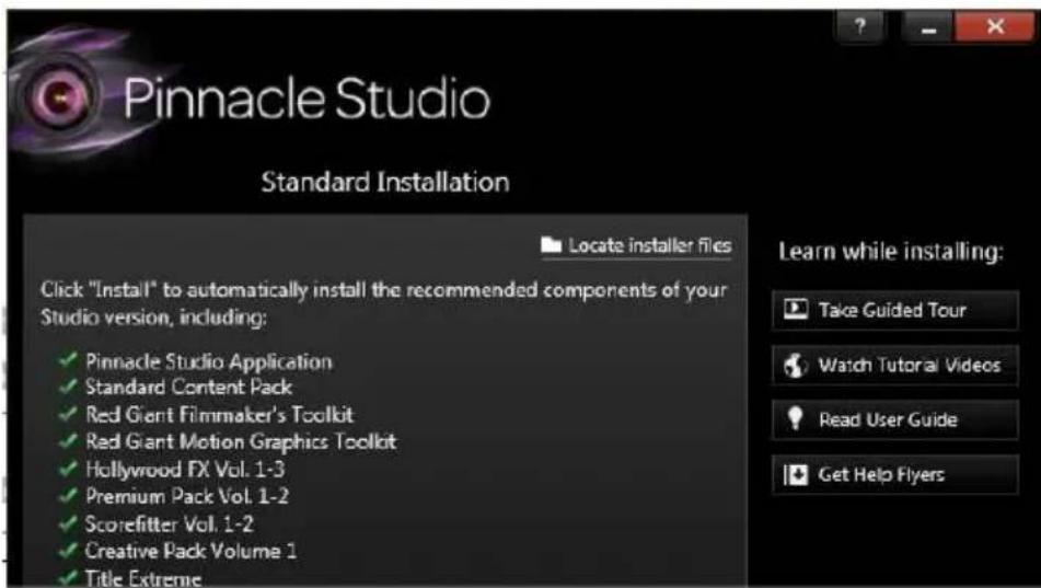 PINNACLE Studio 17 Ultimate - L'écran de bienvenue - 1