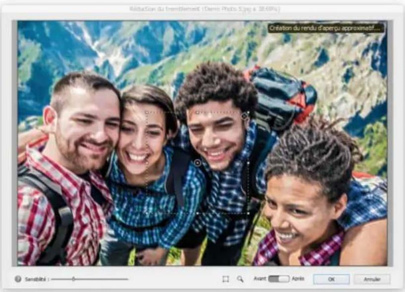 ADOBE Photoshop Elements 15 - Réduction manuelle du tremblement - 1