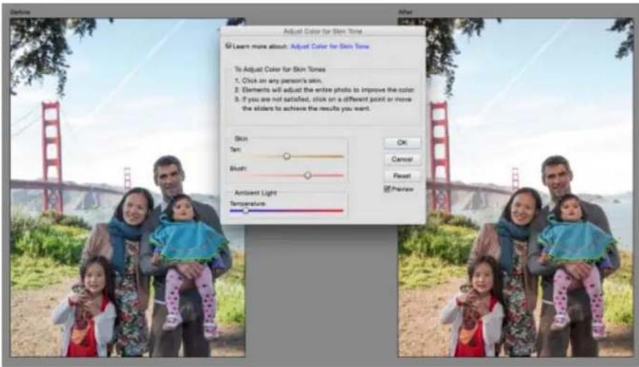 ADOBE Photoshop Elements 15 - Réglage de la coloration de la peau - 1