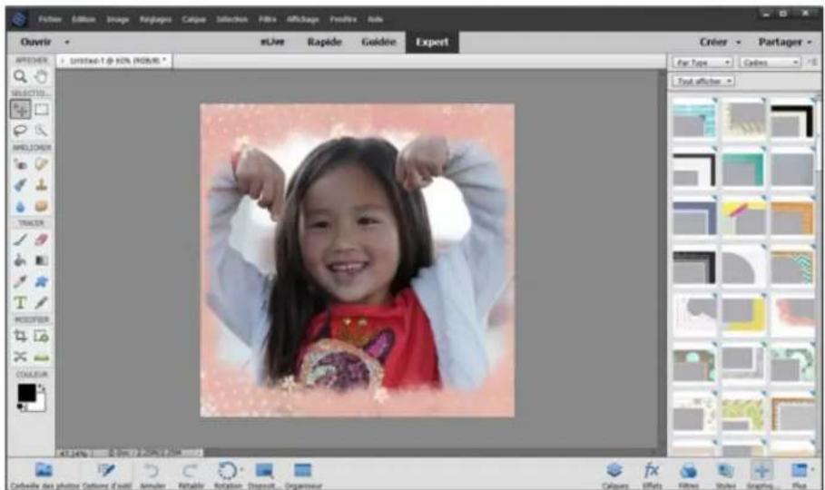 ADOBE Photoshop Elements 15 - Nouveaux cadres et arrêté-plans - 1