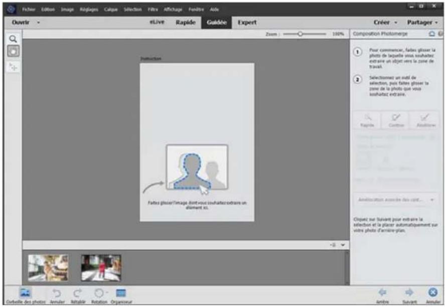 ADOBE Photoshop Elements 15 - Utilisation de la fonction Nettoyage de scene Photomerge - 4