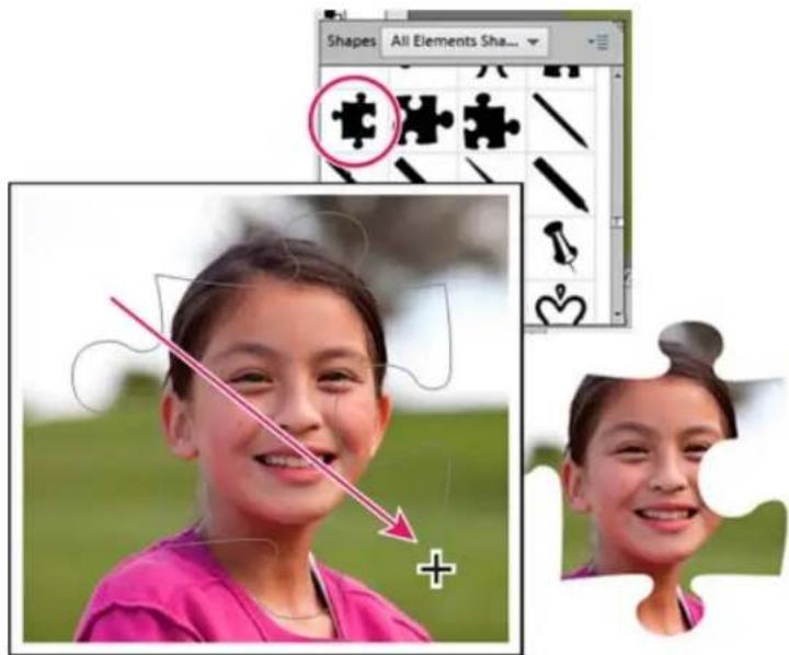 ADOBE Photoshop Elements 15 - Utilisation de l'outil Emporte-piece - 1