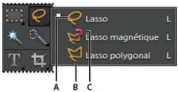 ADOBE Photoshop Elements 15 - Utilisation de l'outil Lasso - 1