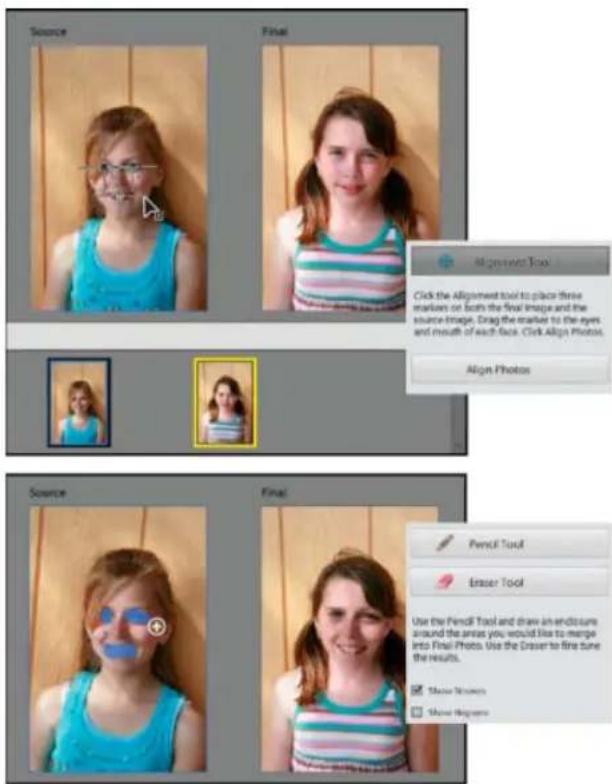 ADOBE Photoshop Elements 15 - Visages Photomerge - 1