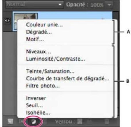 ADOBE Photoshop Elements 15 - A propos des calques de réglage et de replissage - 1