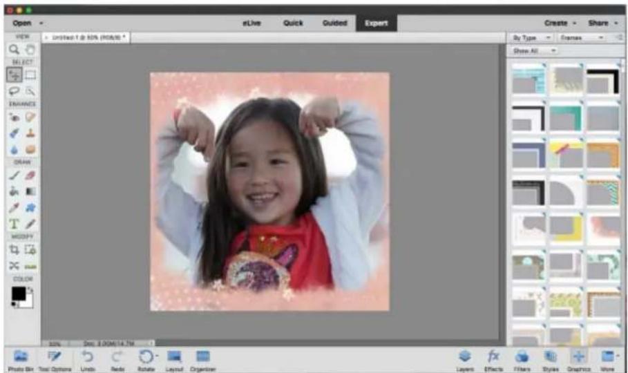 ADOBE Photoshop Elements 15 - Nouveaux cadres et arrêté-plans - 1