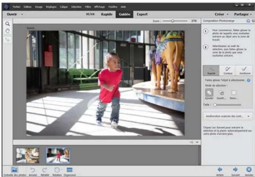 ADOBE Photoshop Elements 15 - Utilisation de la fonction Nettoyage de scene Photomerge - 5
