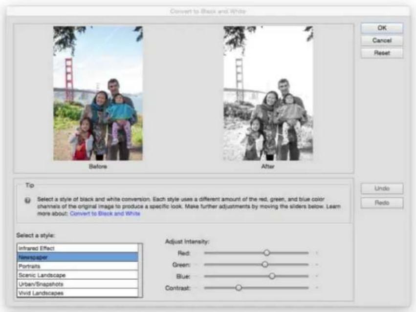 ADOBE Photoshop Elements 15 - Conversion précise des images en noir et blanc - 1