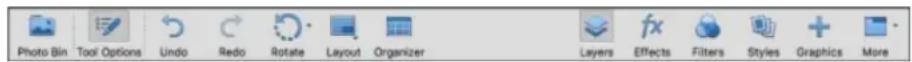 ADOBE Photoshop Elements 15 - Utilisation de la barre des tâches - 1