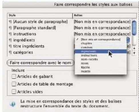 ADOBE InDesign CS5.5 - Pour baliser du contenu en fonction du style de paragraphe ou de caractère - 1