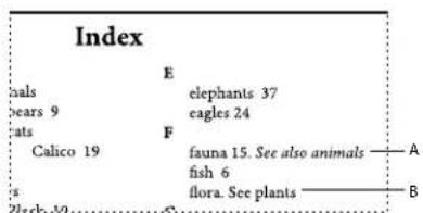 ADOBE InDesign CS5.5 - Ajout de références croisées « Voir » ou « Voir aussi » dans un index - 1