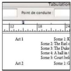 ADOBE InDesign CS5.5 - Définition de tabulations - 3