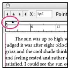 ADOBE InDesign CS5.5 - Définition d'un retrait au moyen de la boîte de dialogue Tabulations - 1