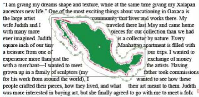 ADOBE InDesign CS5.5 - Justification du texte d'habillage en regard d'un objet - 1