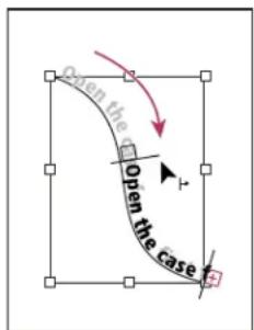 ADOBE InDesign CS5.5 - Pour modifier la position de début et de fin du texte curviligne - 2