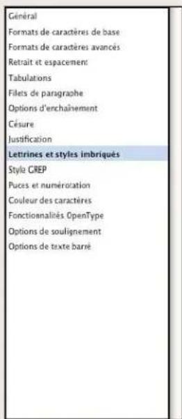 ADOBE InDesign CS5.5 - Options de style de paragraphe - 1