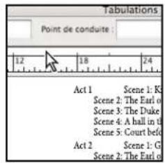 ADOBE InDesign CS5.5 - Définition de tabulations - 2